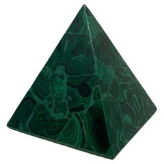 Vintage Malachite Pyramid Sculpture