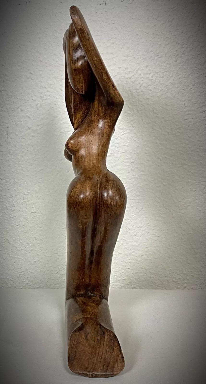 Scultura astratta malgascia d'epoca in palissandro firmata Bera - 1950 - 2Y410 in vendita 1