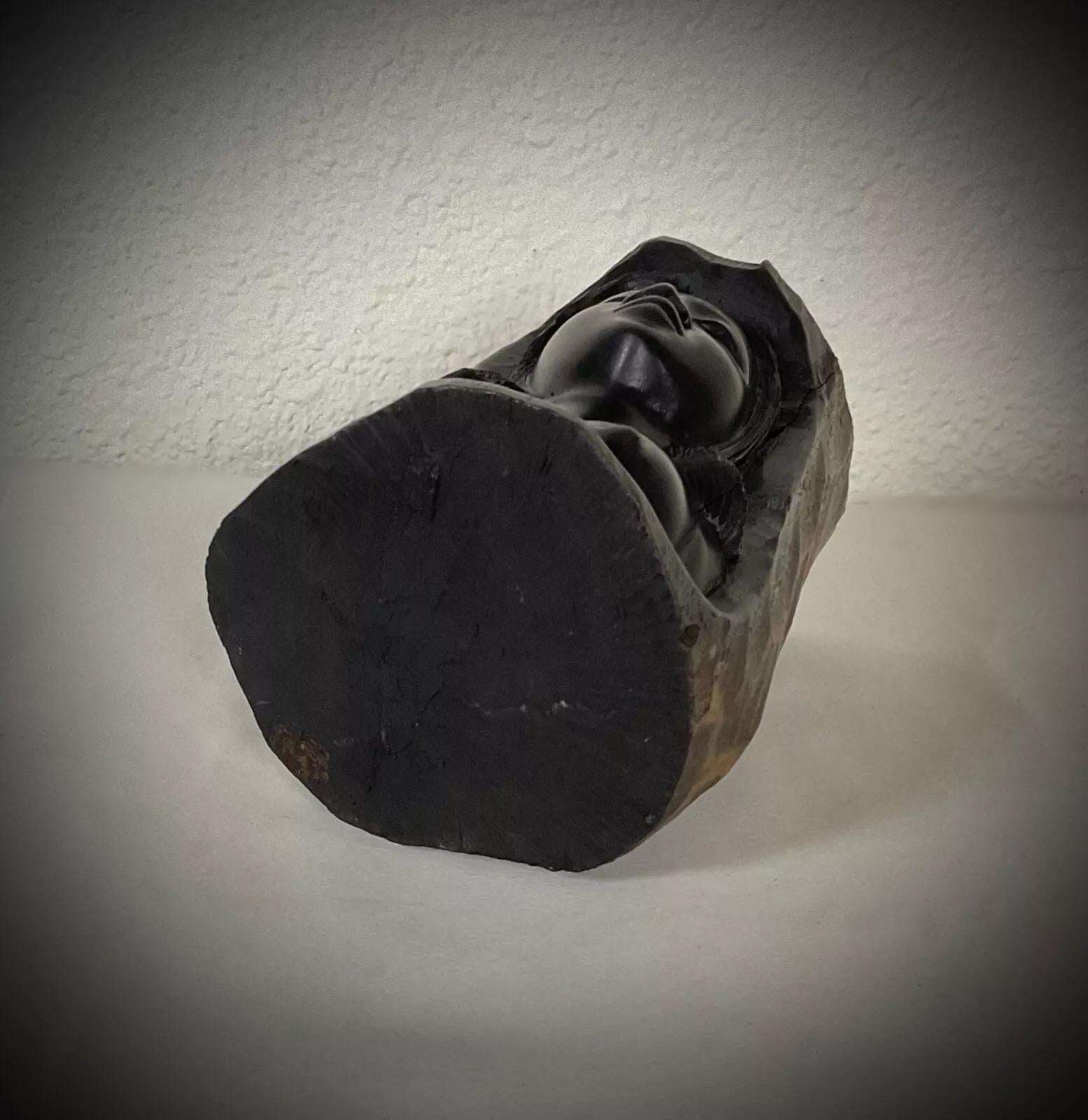 Vintage Malagasy Ebony Wood Nude Woman Sculpture, Handcrafted, 1950s - 2Y412 4