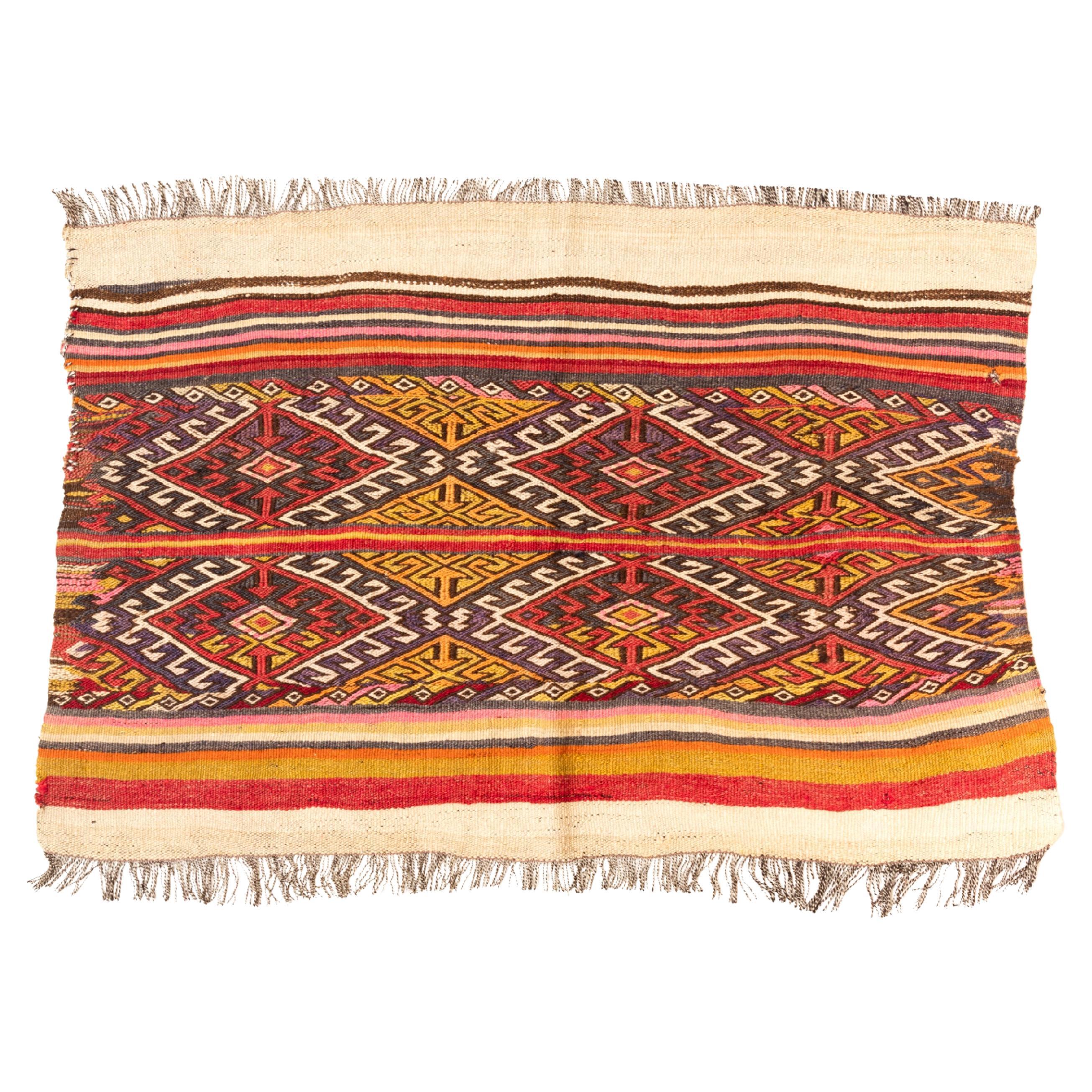 Vintage Malatya Chuval Kilim Cuval Teppich Nomadisch Anatolisch Natürlich Türkisch Teppich im Angebot