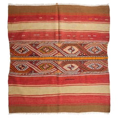 Vintage Malatya Chuval Kilim Cuval Rug Nomadic Anatolian Natural Turkish Carpet