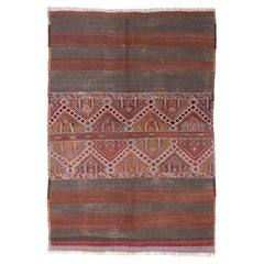Vintage Malatya Chuval Kilim Cuval Rug Tappeto nomade anatolico naturale turco