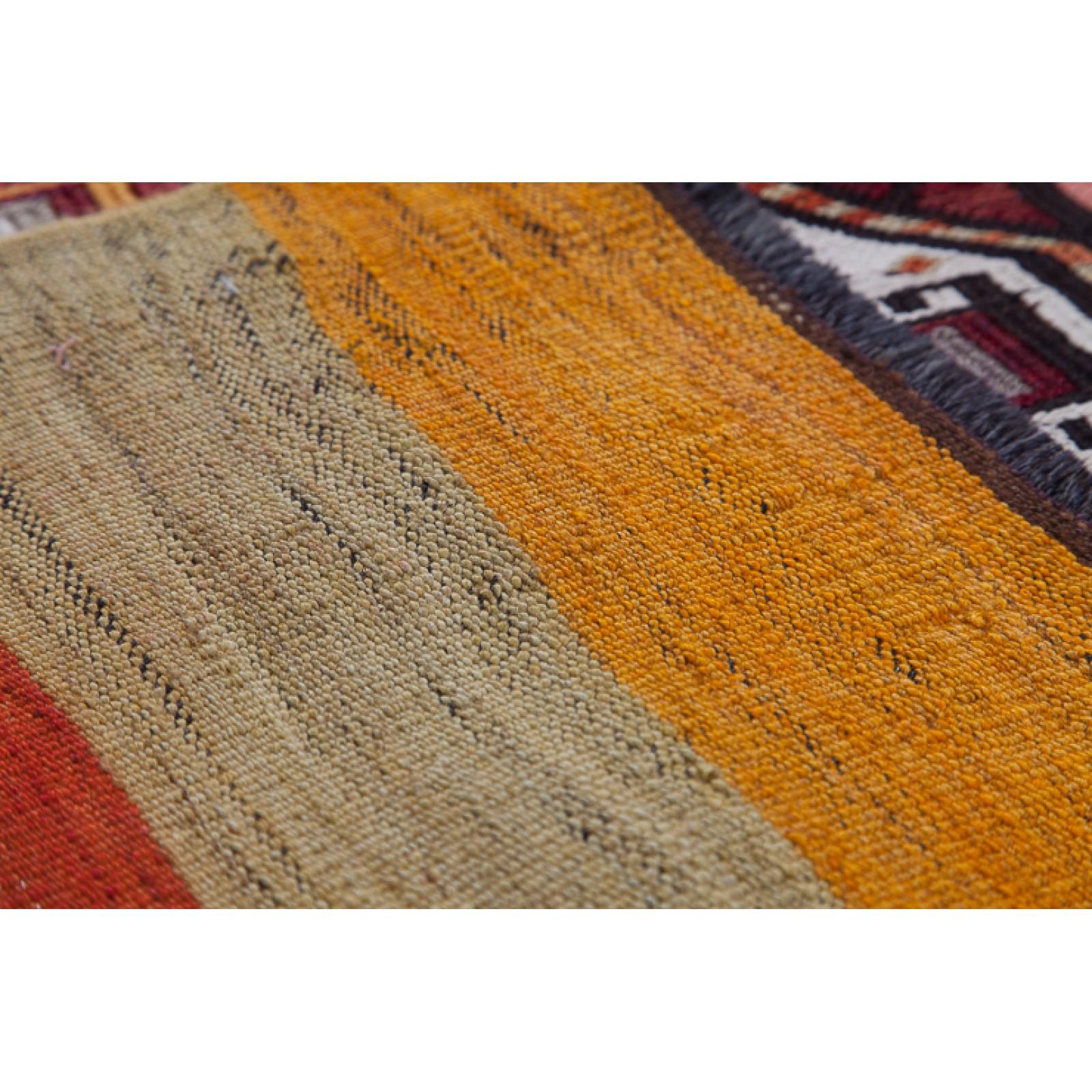 Hand-Woven Vintage Malatya Kilim Cuval Rug Wool Goat Hair Chuval Anatolian Turkish Carpet For Sale