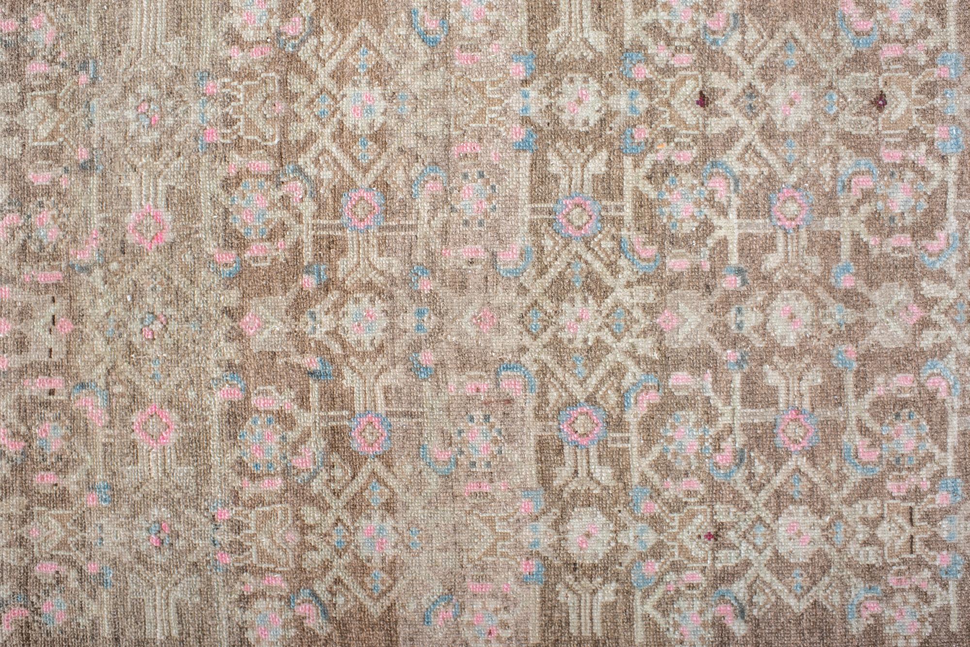 Hand-Knotted Vintage Malayer Narrow Runner with Herati Design For Sale