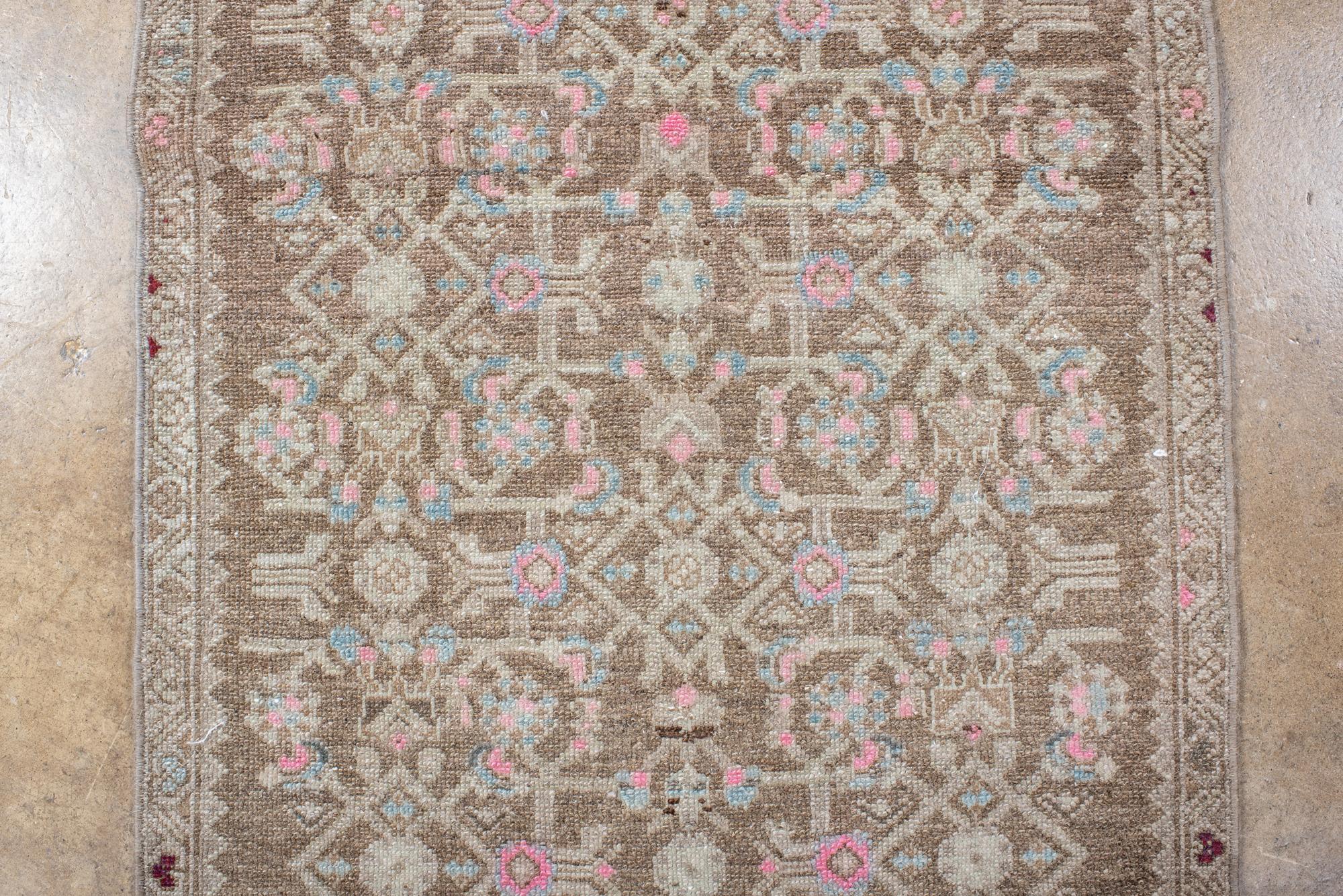 Vintage Malayer Narrow Runner with Herati Design In Good Condition For Sale In New York, NY