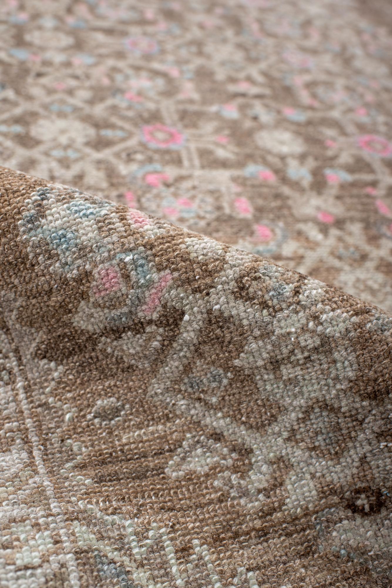 Wool Vintage Malayer Narrow Runner with Herati Design For Sale