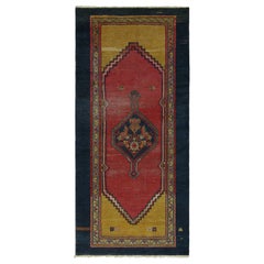 Vintage Malayer Persian Rug, Red and Gold with Floral Medallion - Rug & Kilim