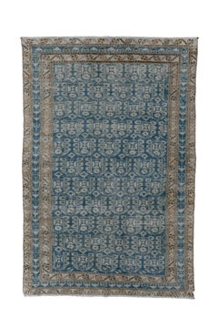 Vintage Malayer Rug with Slate Field with Quasi-Boteh Design