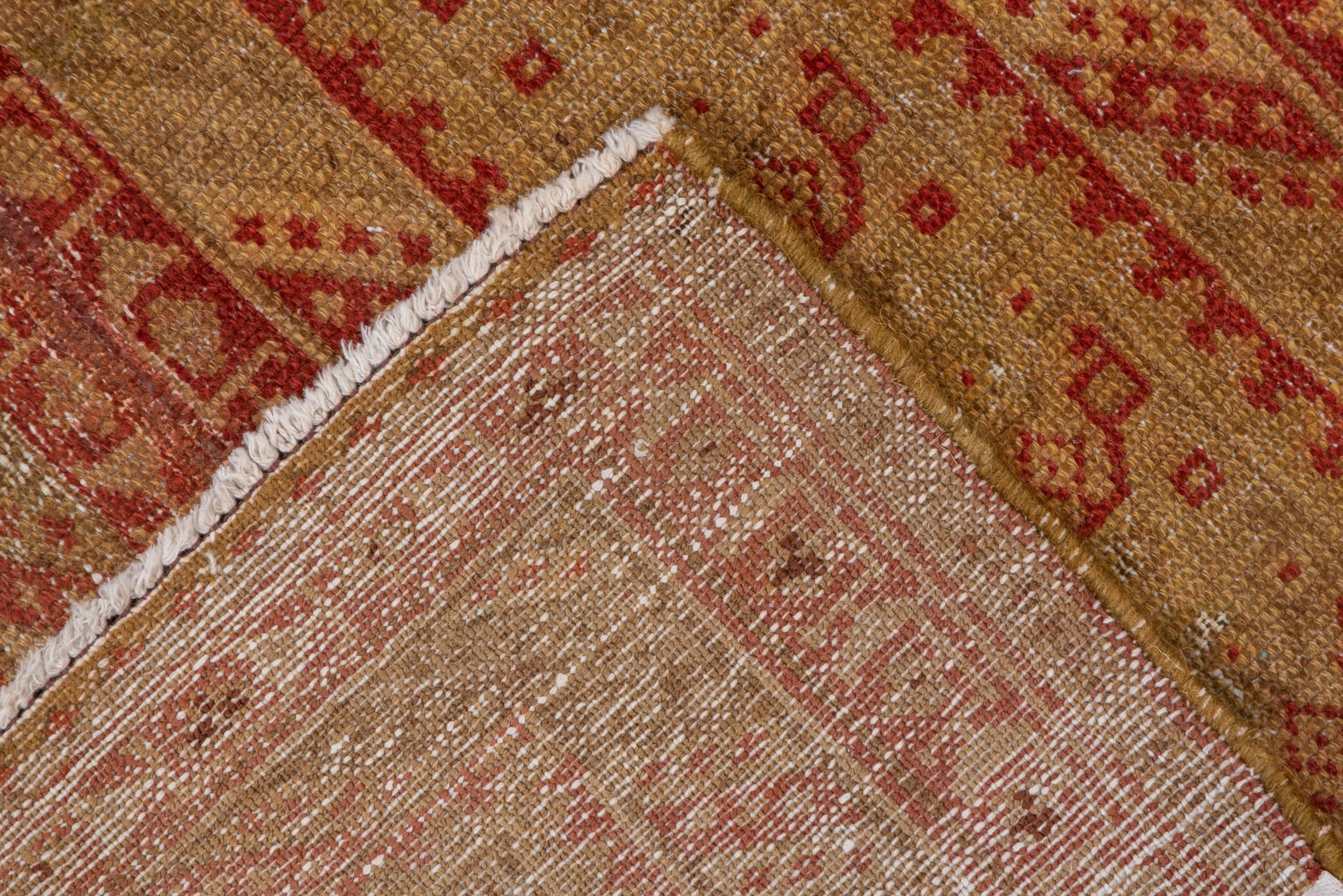Vintage Malayer Runner in Red and Sun Orange In Excellent Condition For Sale In New York, NY