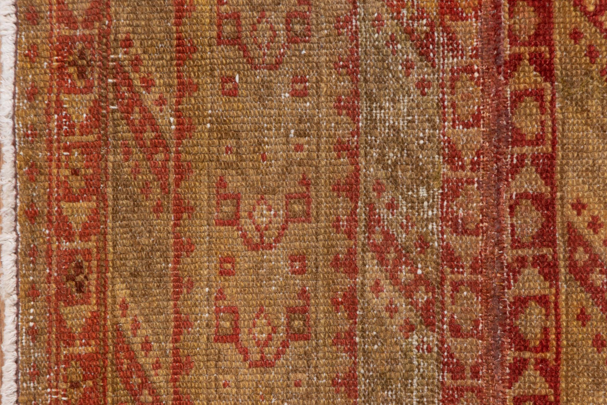 20th Century Vintage Malayer Runner in Red and Sun Orange For Sale