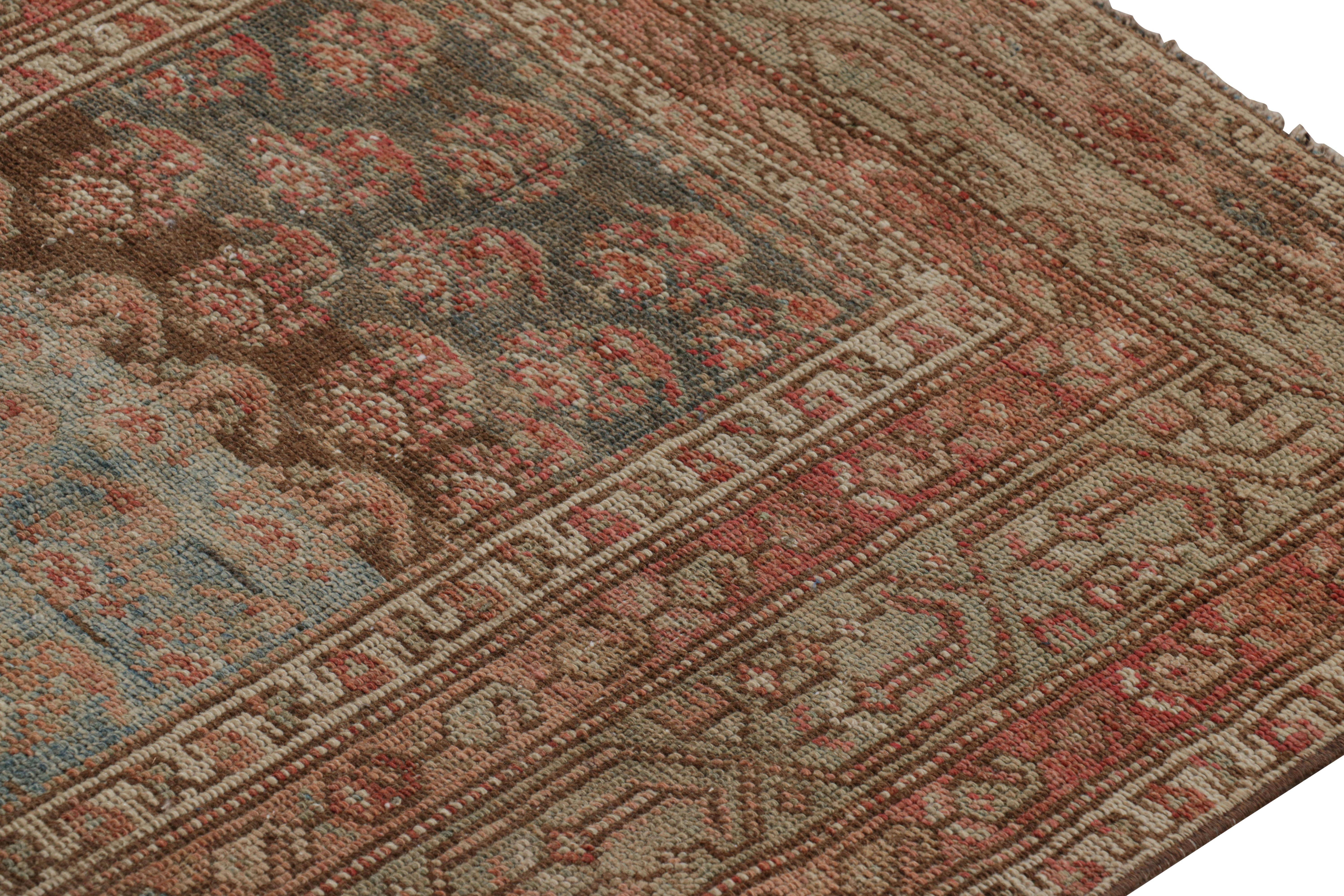 Wool Vintage Malayer Style Turkish Runner Rug in Paisley Patterns, from Rug & Kilim For Sale