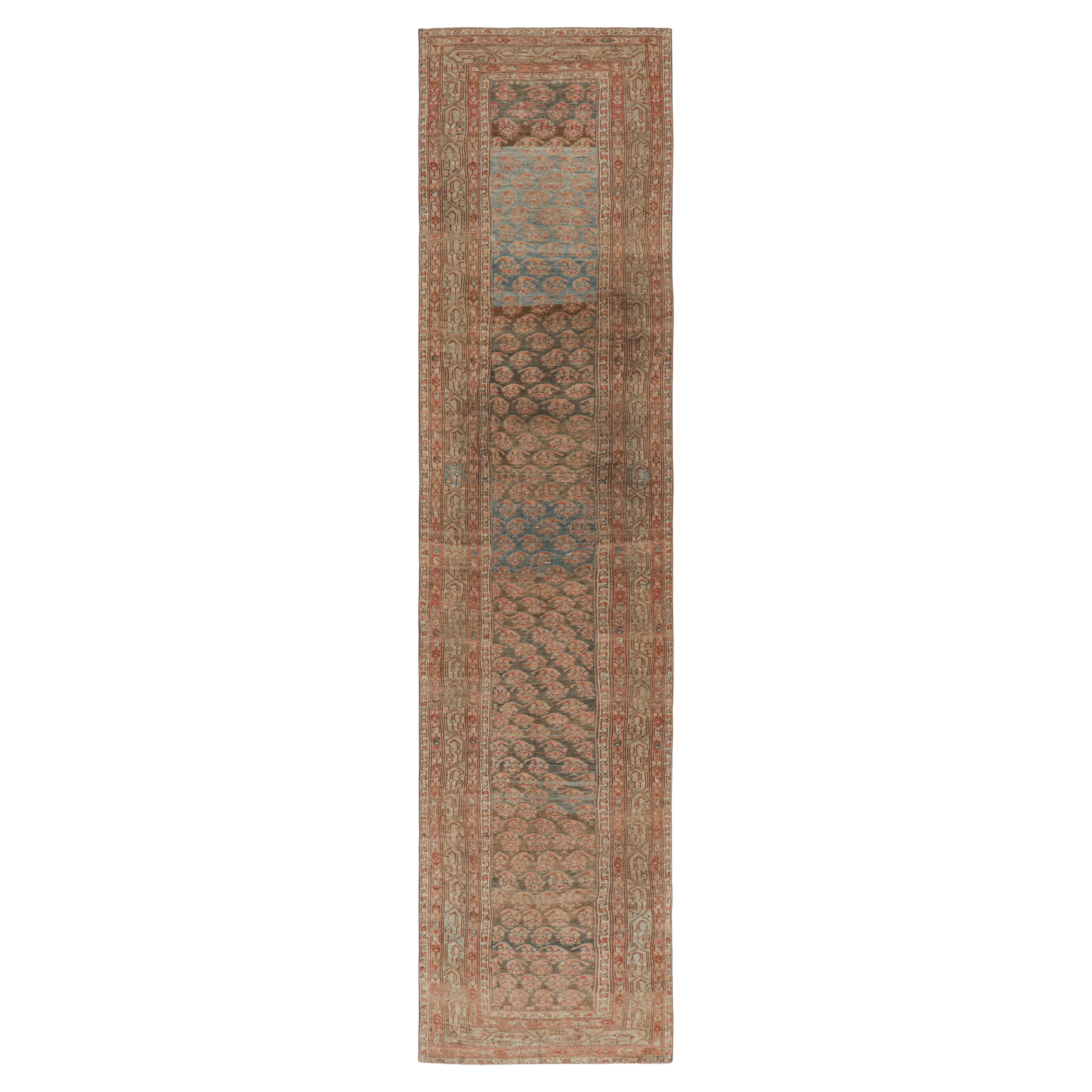 Vintage Malayer Style Turkish Runner Rug in Paisley Patterns, from Rug & Kilim For Sale