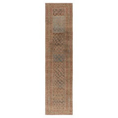 Tapis de couloir turc vintage de style Malayer à motifs cachemire, de Rug & Kilim