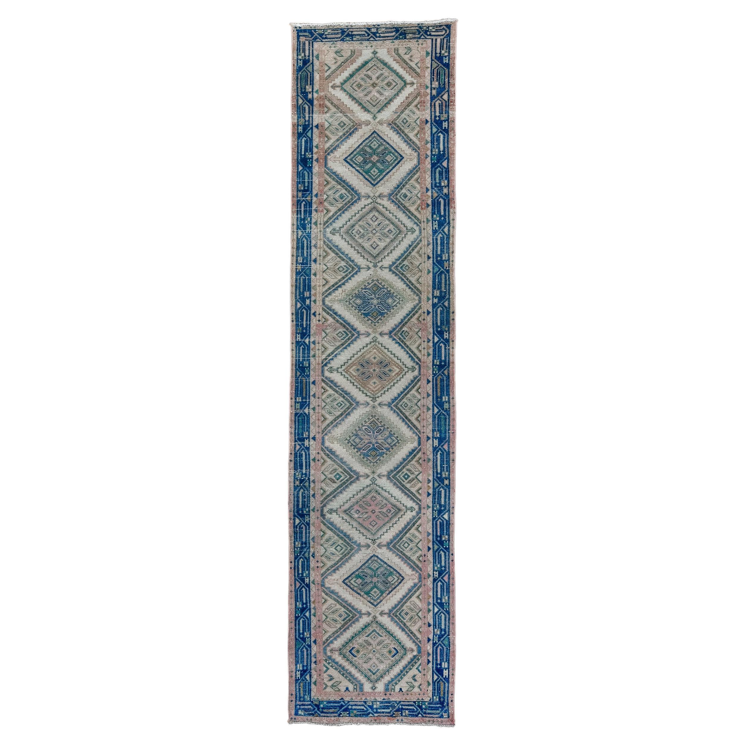Vintage Malayer with Ecru Field and Royal Blue Border For Sale