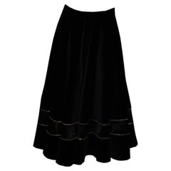 Vintage Malcolm Hall Velvet Skirt with Diamnte detail