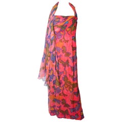 Vintage Malcolm Starr Silk Gown