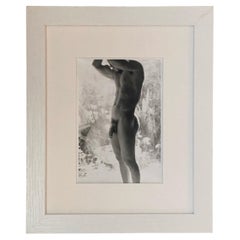 Fotografia vintage di nudo maschile in bianco e nero "Masculine" 1994 con cornice 8 x 10