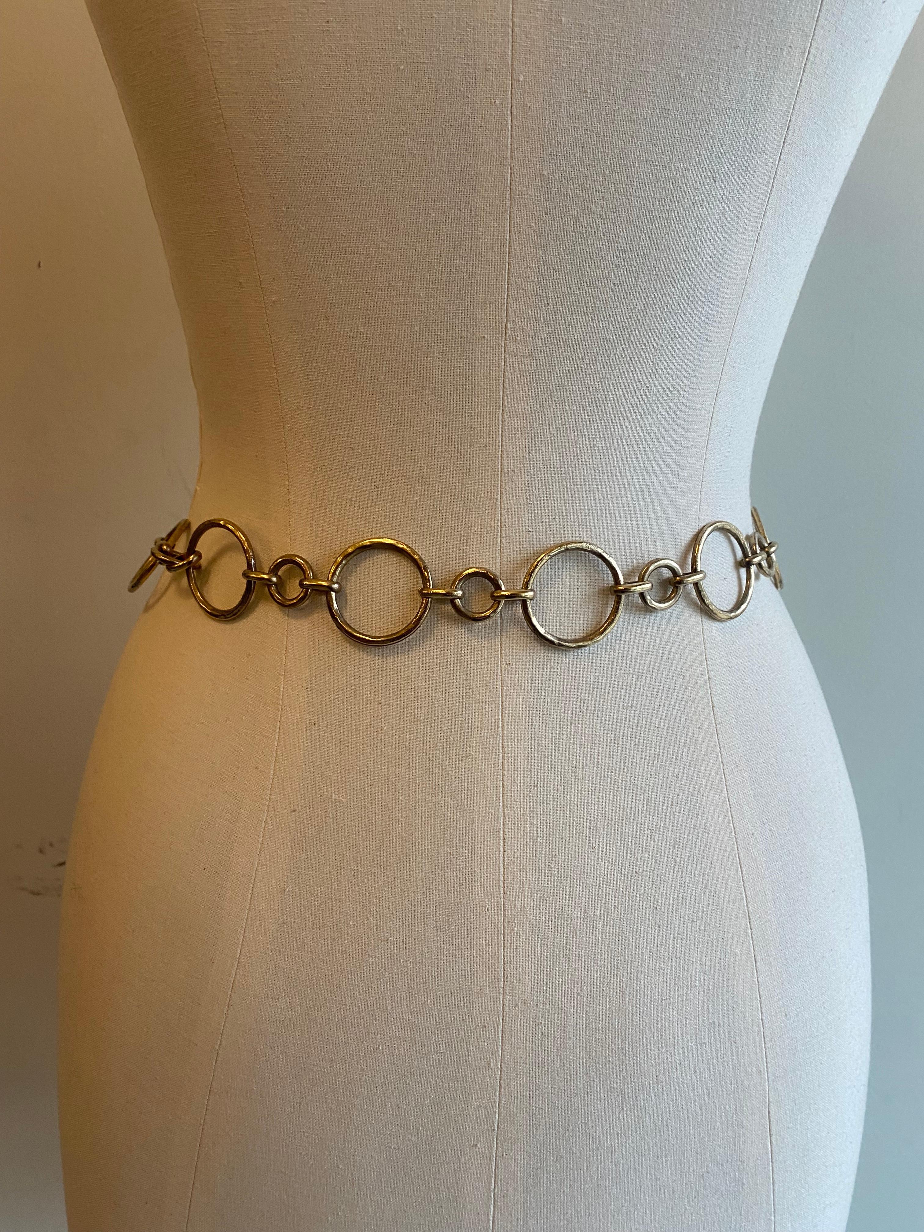 Vintage Maltese Cross Chain Link Belt In Good Condition For Sale In Glasgow, GB