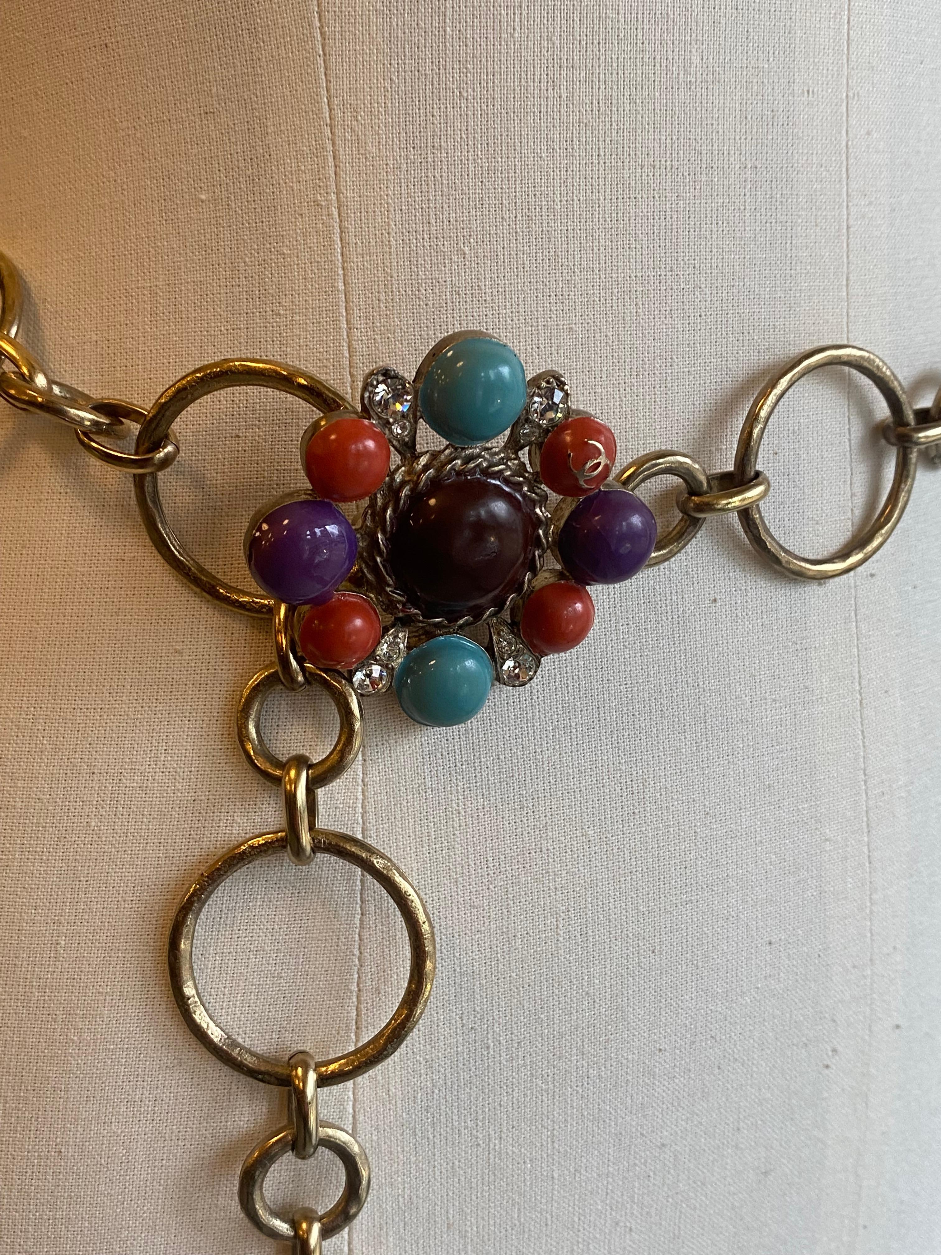 Women's Vintage Maltese Cross Chain Link Belt For Sale