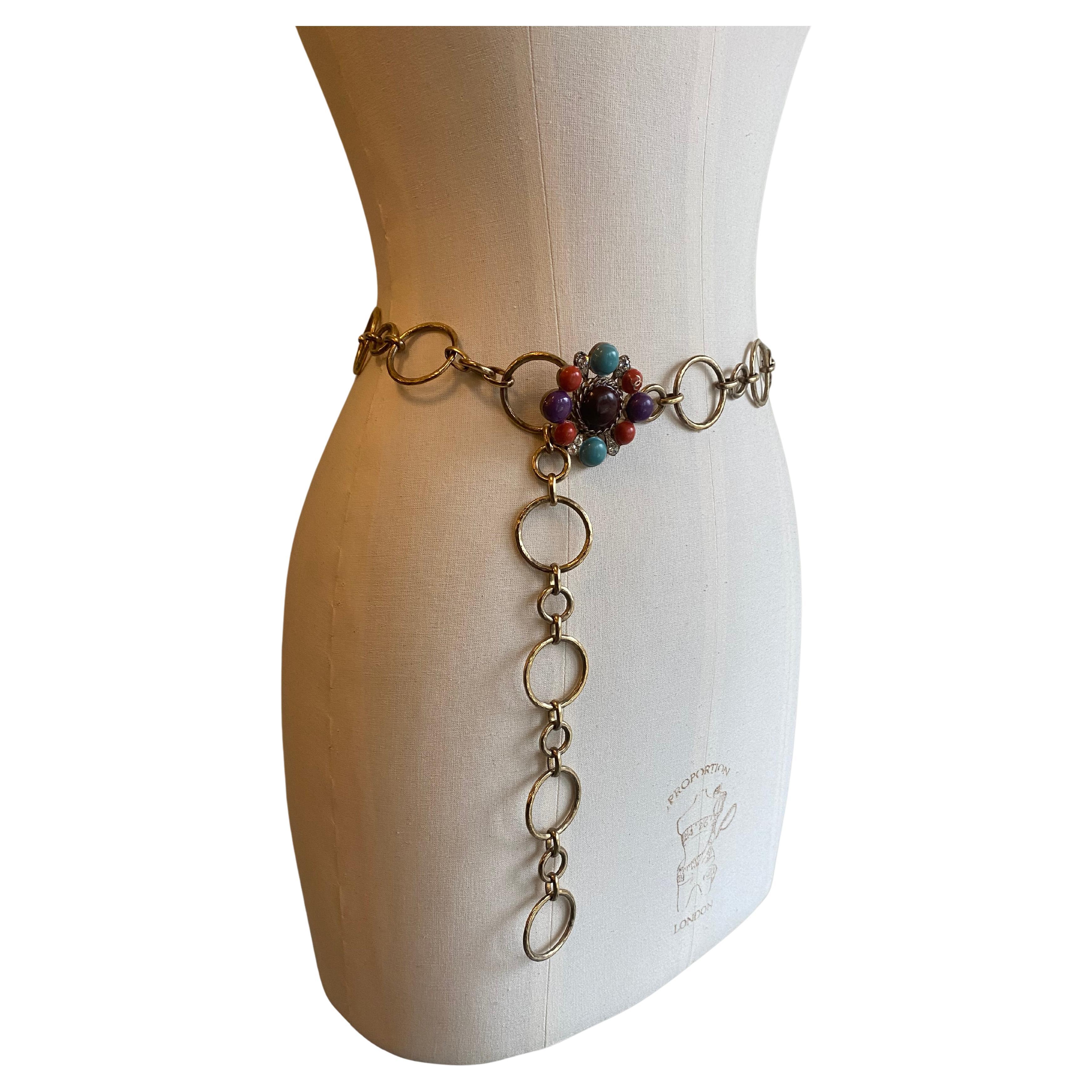Vintage Maltese Cross Chain Link Belt For Sale