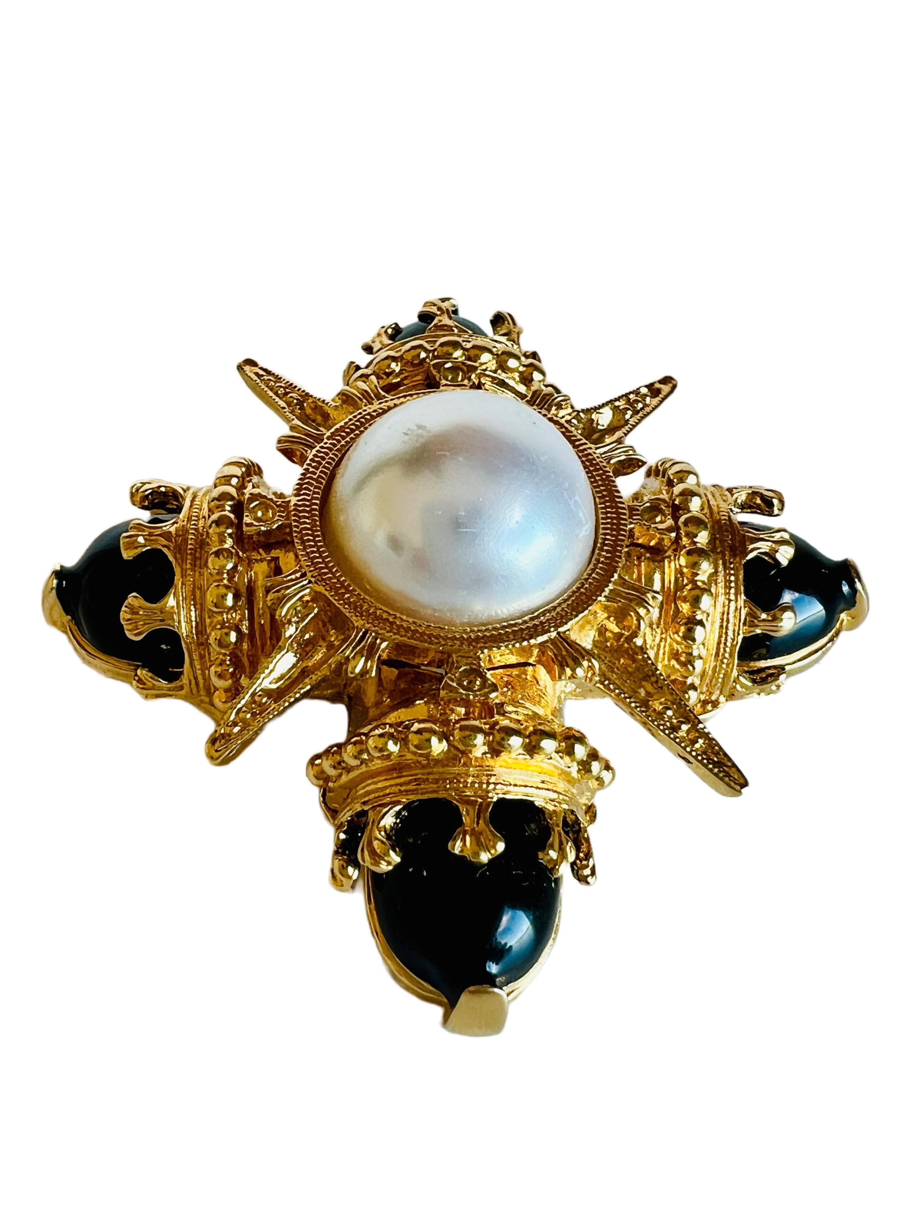 maltese cross brooch