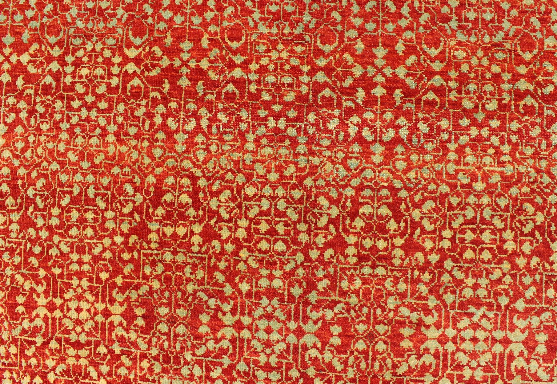 Mamluk-Teppich im Vintage-Stil mit All-Over-Ottoman-Design von Keivan Woven Arts  im Angebot 2