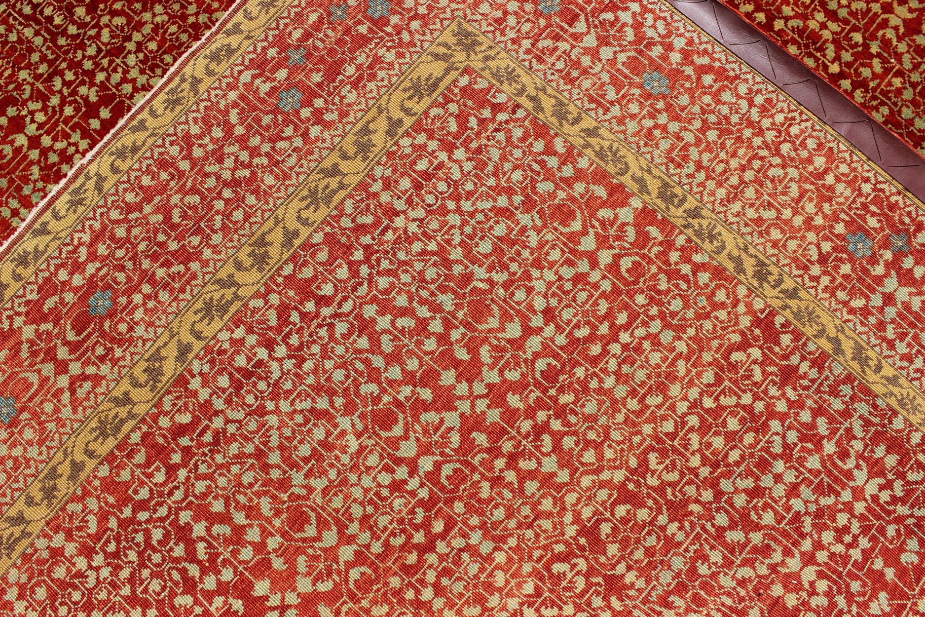 Mamluk-Teppich im Vintage-Stil mit All-Over-Ottoman-Design von Keivan Woven Arts  (Oushak) im Angebot