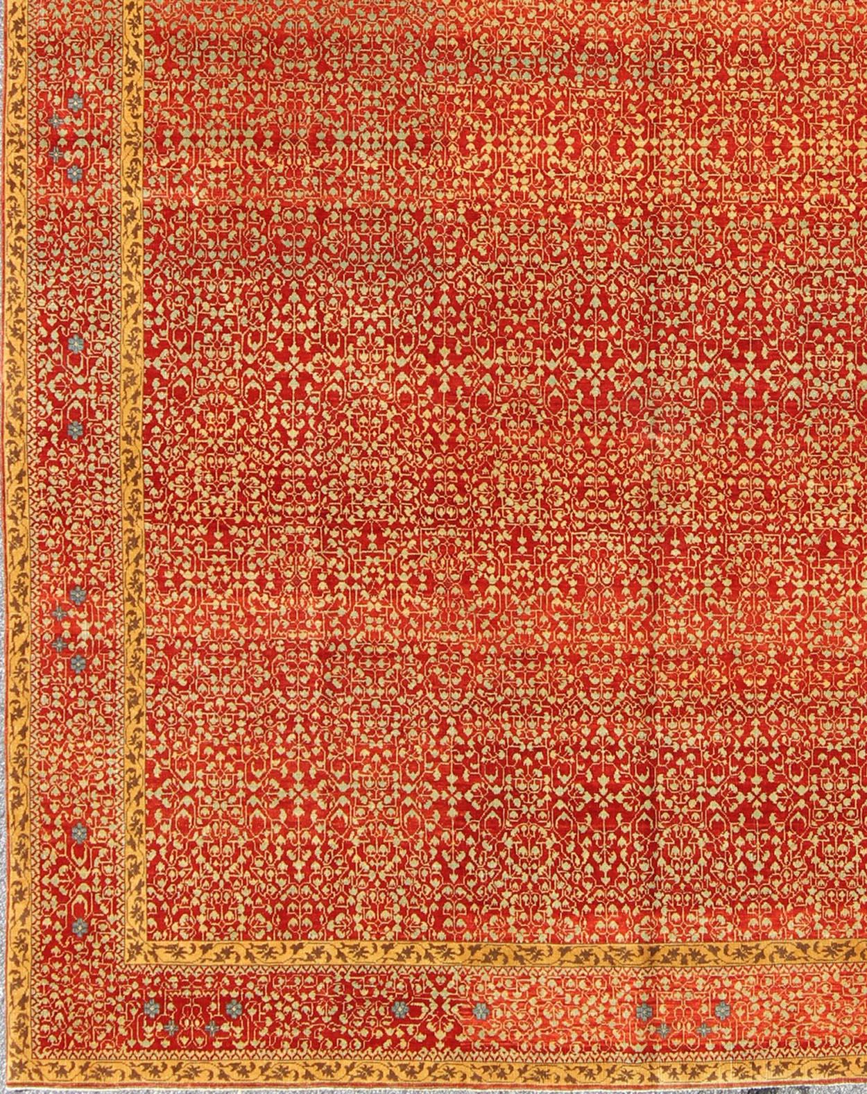 Mamluk-Teppich im Vintage-Stil mit All-Over-Ottoman-Design von Keivan Woven Arts  (Türkisch) im Angebot