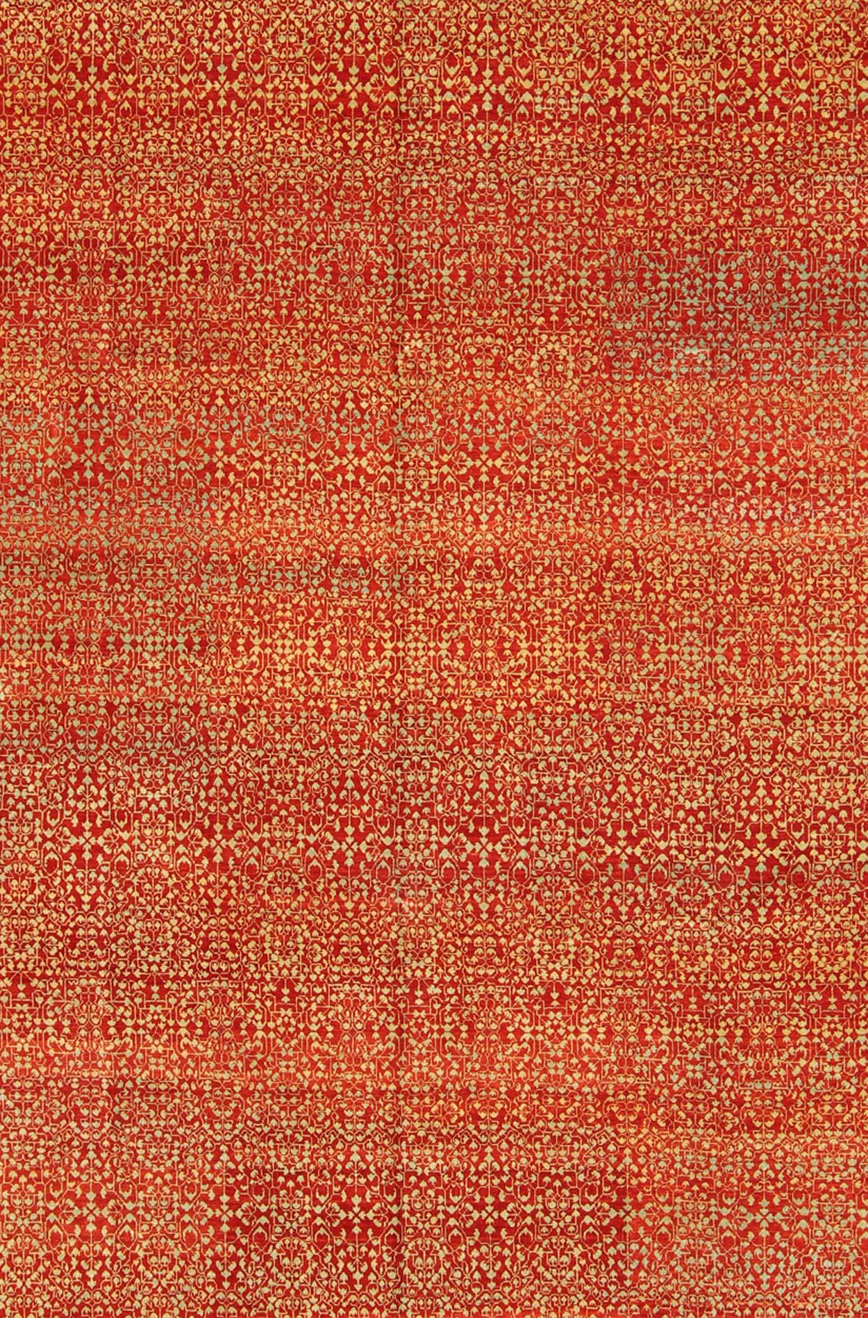Mamluk-Teppich im Vintage-Stil mit All-Over-Ottoman-Design von Keivan Woven Arts  (Handgeknüpft) im Angebot