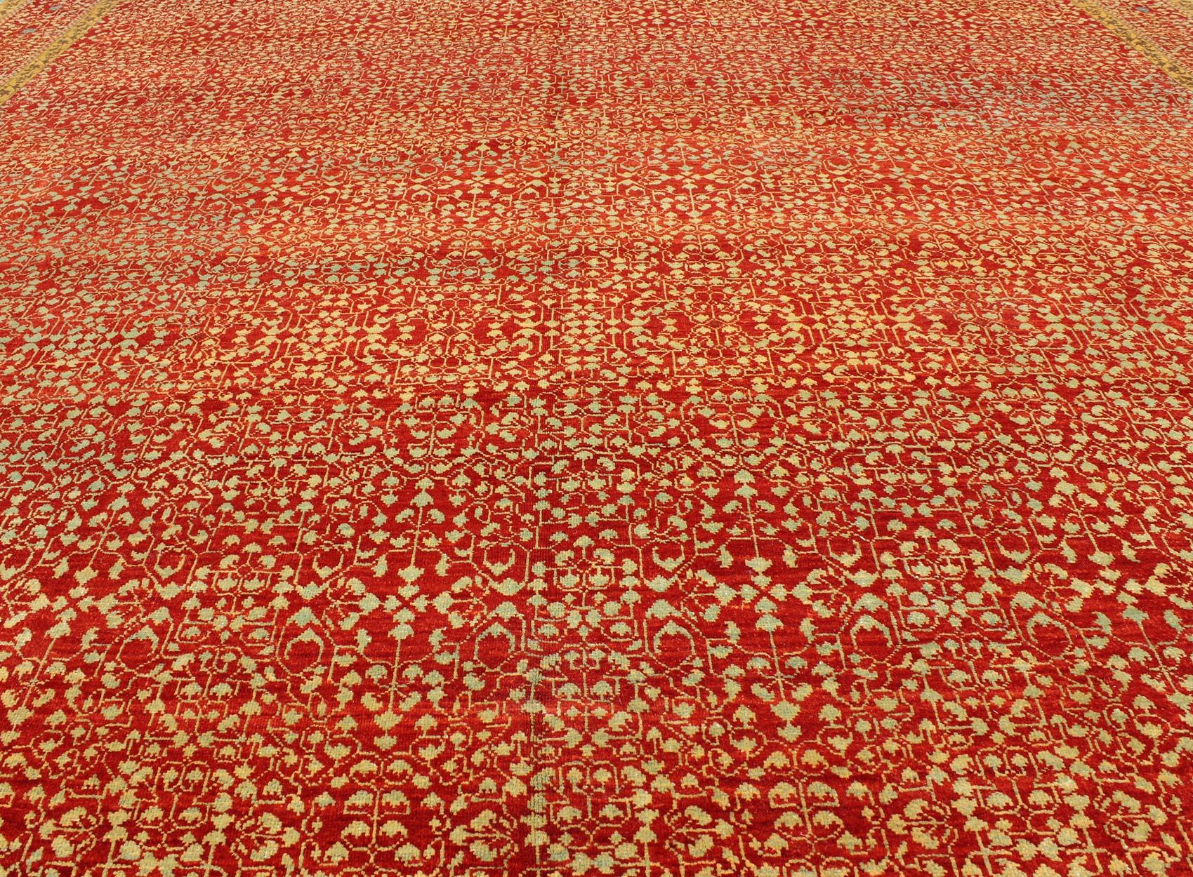 Mamluk-Teppich im Vintage-Stil mit All-Over-Ottoman-Design von Keivan Woven Arts  (20. Jahrhundert) im Angebot