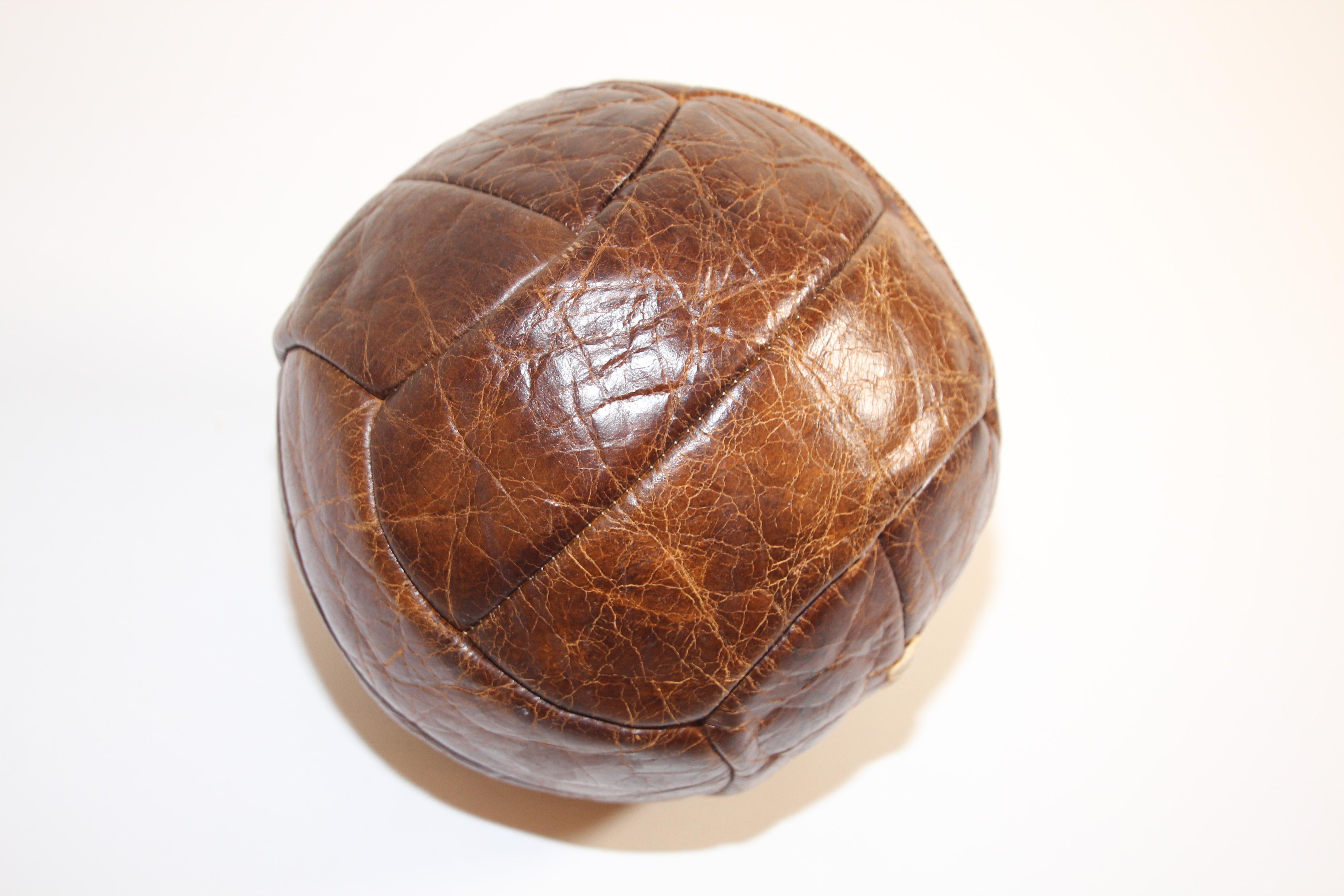 20th Century Vintage Manchester United Football Collector Leather Ball, 1966