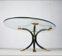 Couchtisch aus Messing und Eisen von Manfred Bredohl, Deutschland, 1970er Jahre