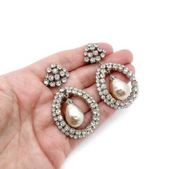 Vintage Manfred Kleinert Baroque Pearl Earrings 1950s