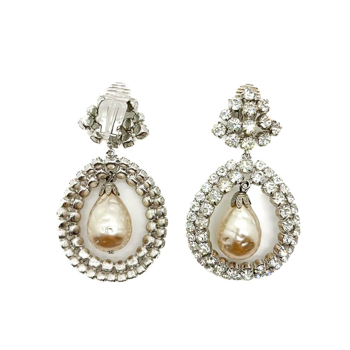 Vintage Manfred Kleinert Baroque Pearl Earrings 1950s For Sale 3