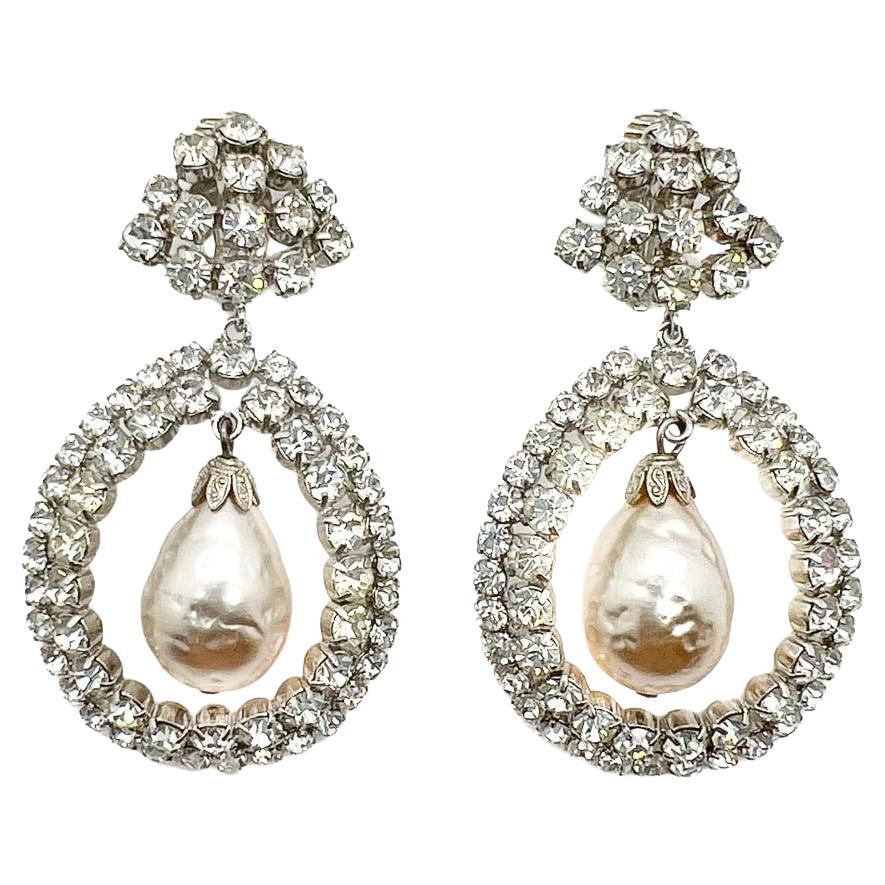Vintage Manfred Kleinert Baroque Pearl Earrings 1950s For Sale