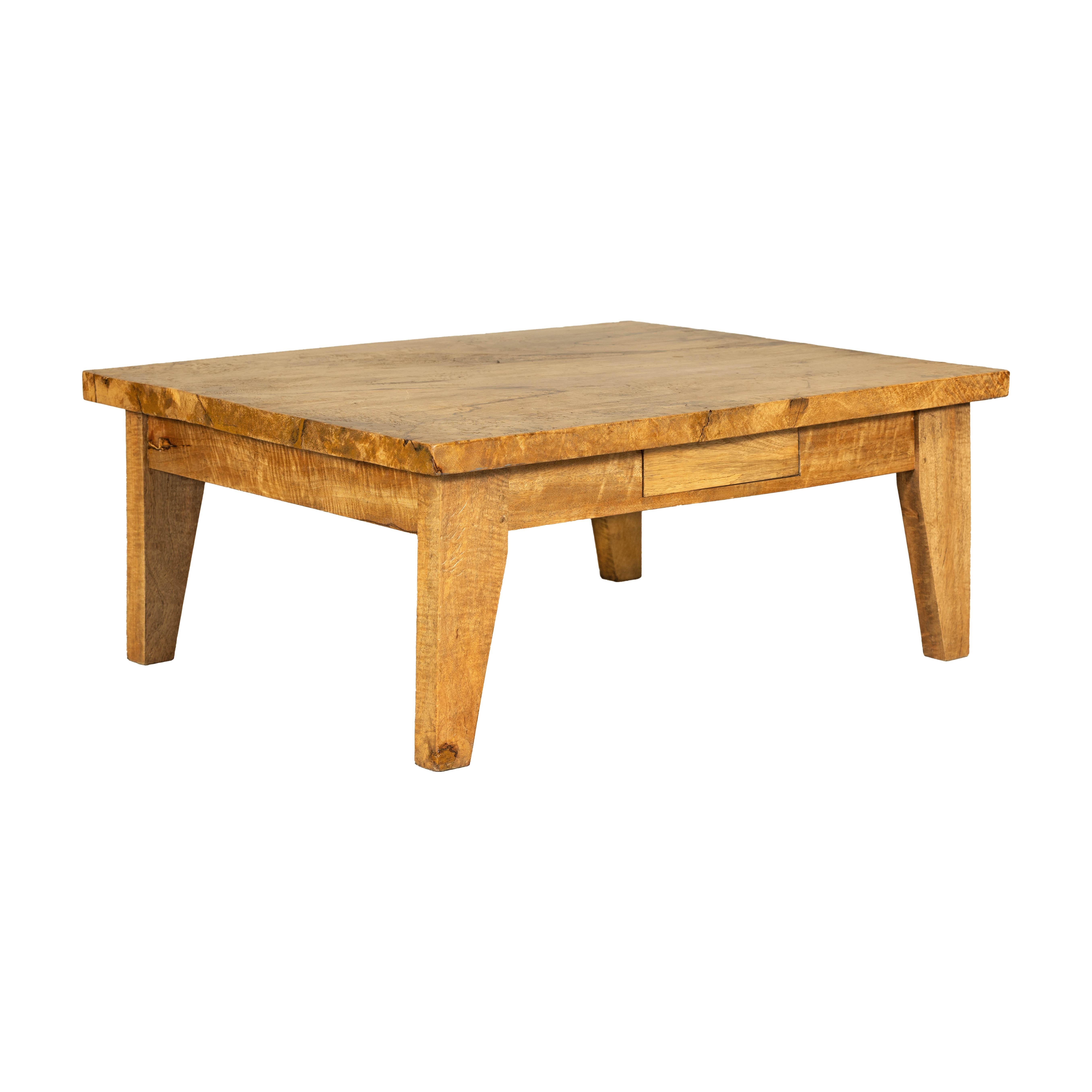 Table basse vintage Mango avec tiroir et pieds fuselés en vente 10