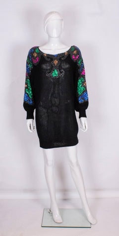 Vintage Mannell Sequin and Beaded Evening Sweater