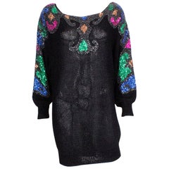  Vintage Mannell Sequin and Beaded Evening Sweater 