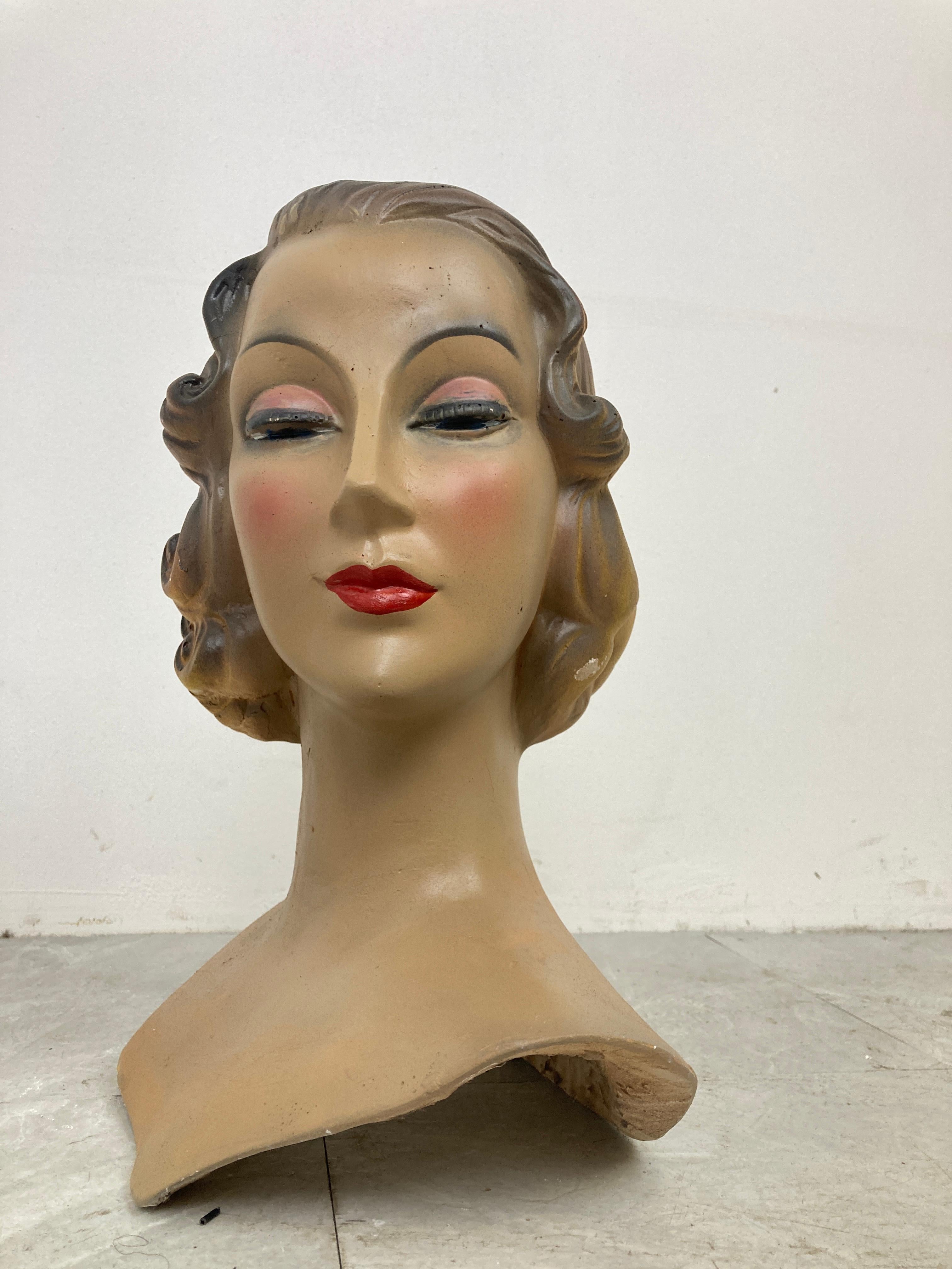 Mid-20th Century Vintage Mannequin Head