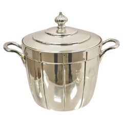 Vintage Manning-Bowman & Co Modern Silver Plated Lidded Ice Bucket