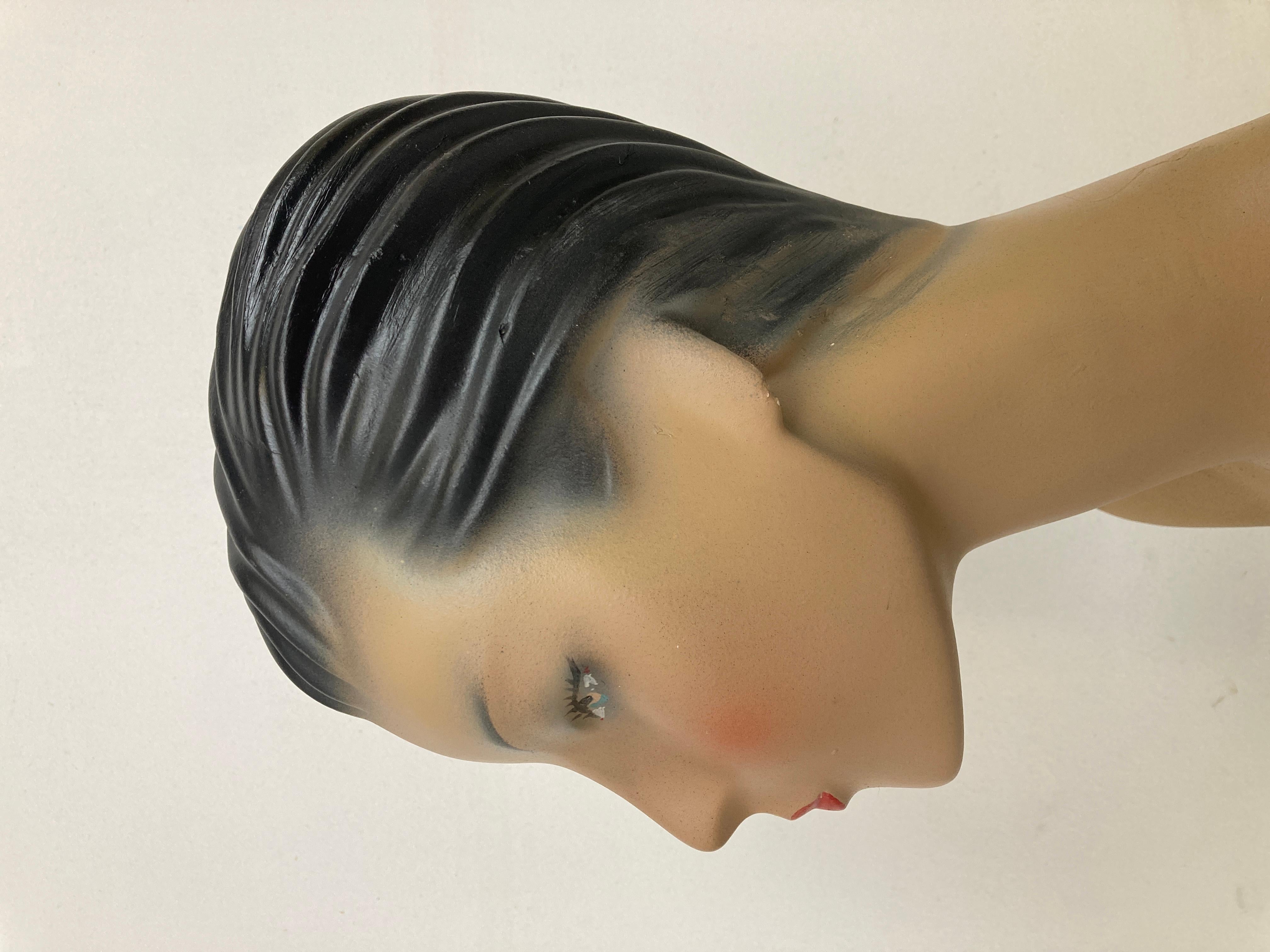 Art Deco Vintage mannquin head For Sale