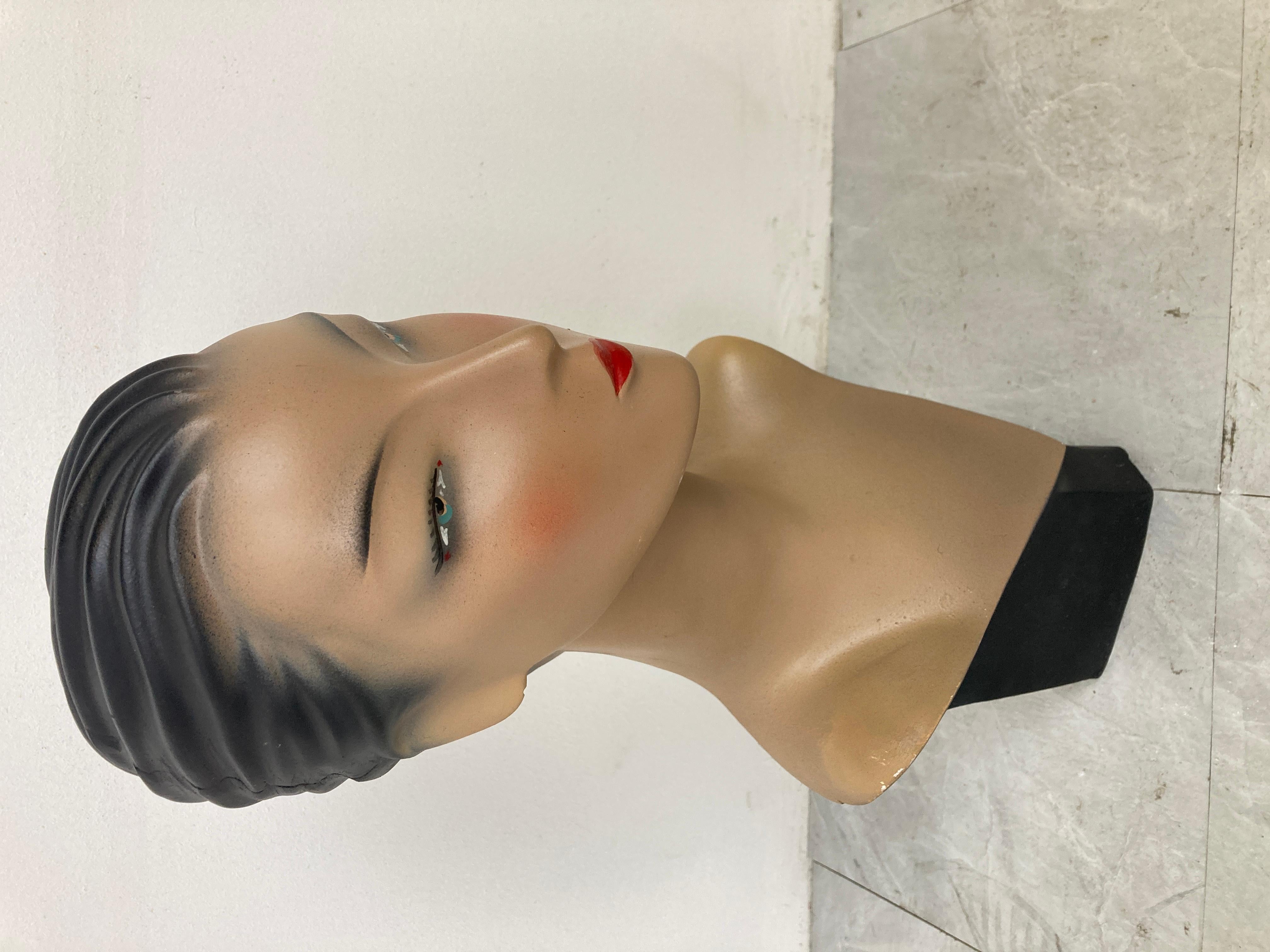 Mid-20th Century Vintage mannquin head For Sale