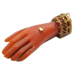 Antique Mano Figa Hand Synthetic Charm Pendant