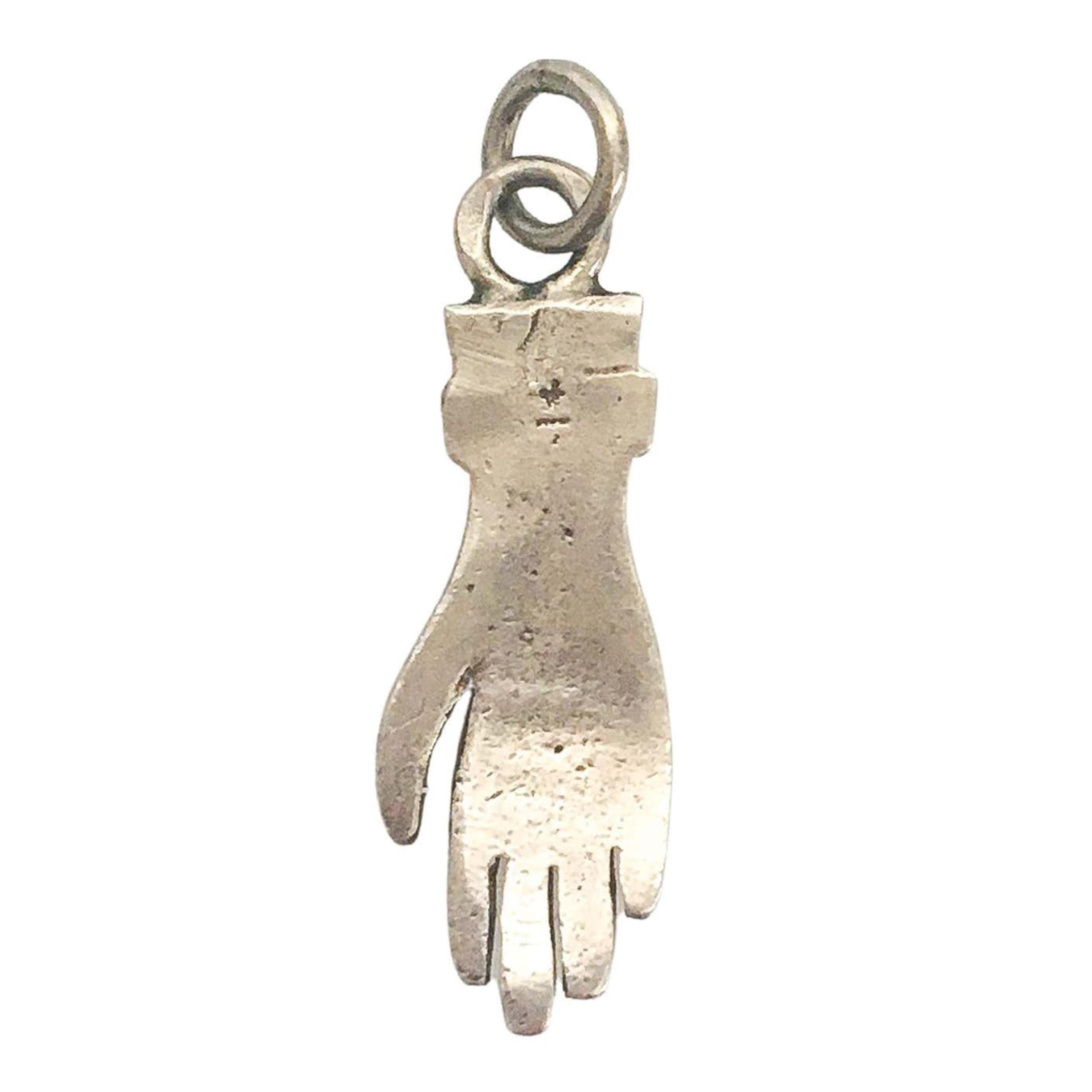 Women's or Men's Vintage Mano Figa Sterling Silver Hand Charm Pendant