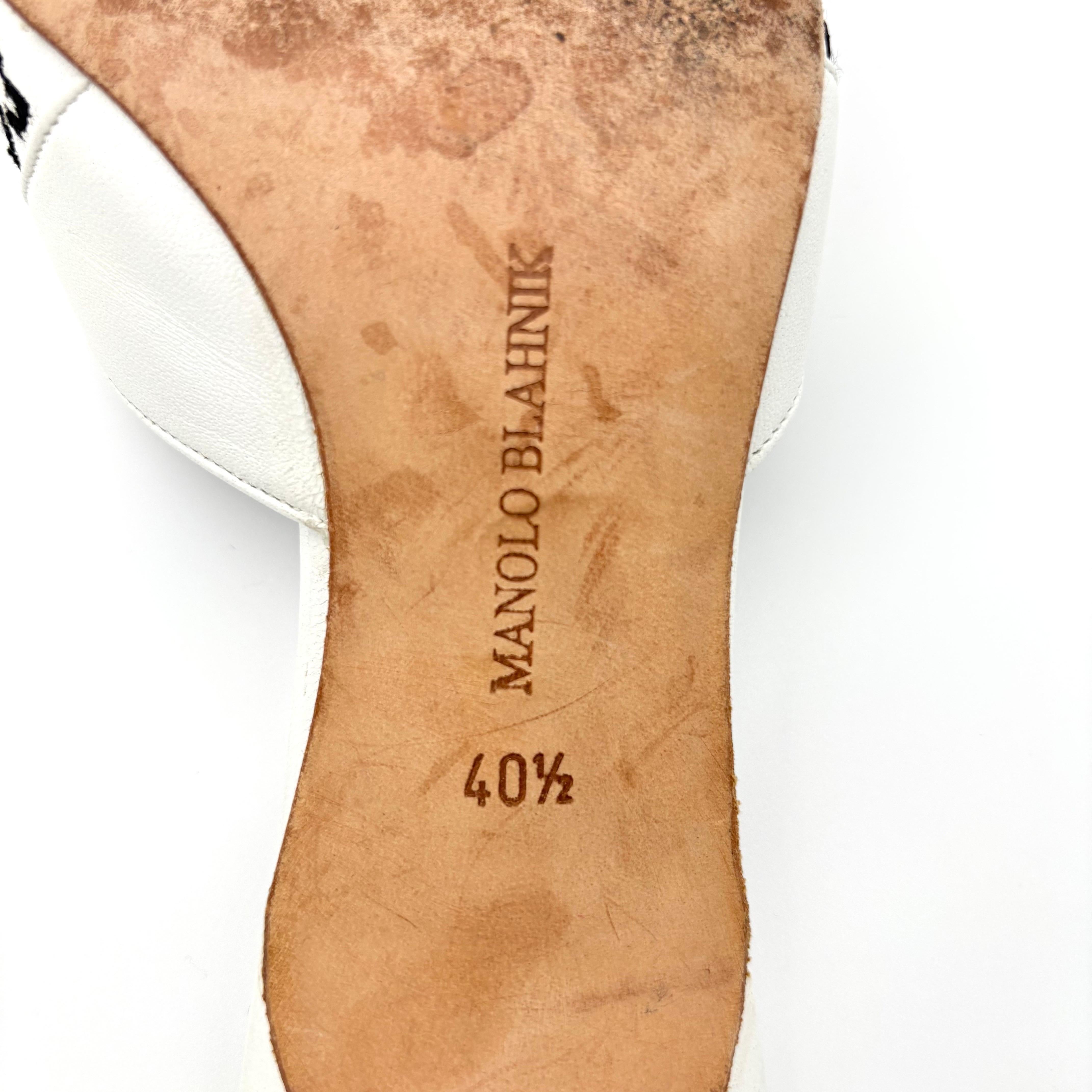 Vintage By Manolo Blahnik Hahnentritt Schleife Spitze Zehe Kitten Heel Mules Pumps 40.5 im Angebot 1