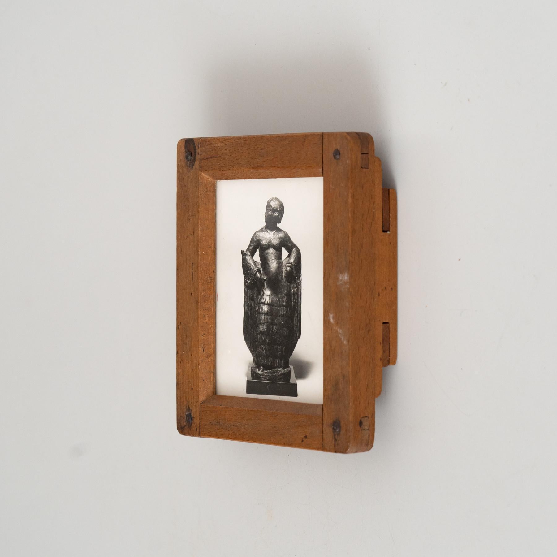 Vintage Manolo Hugué Schwarz-Weiß-Fotografie von Skulptur  CIRCA 1960  Gerahmt (Moderne der Mitte des Jahrhunderts) im Angebot