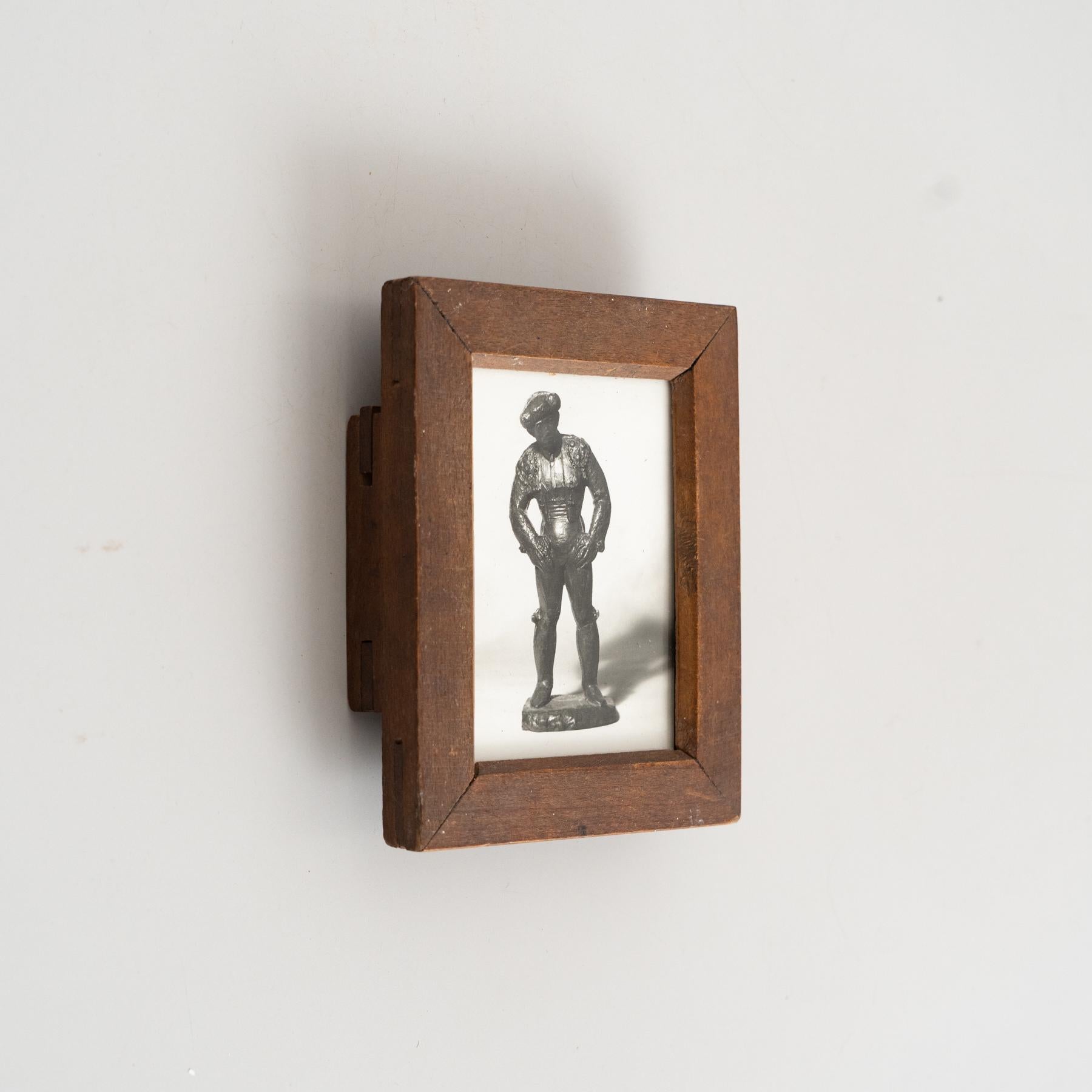 Mid-Century moderno Fotografia vintage di scultura in bianco e nero di Manolo Hugué  Circa 1960  Incorniciato in vendita