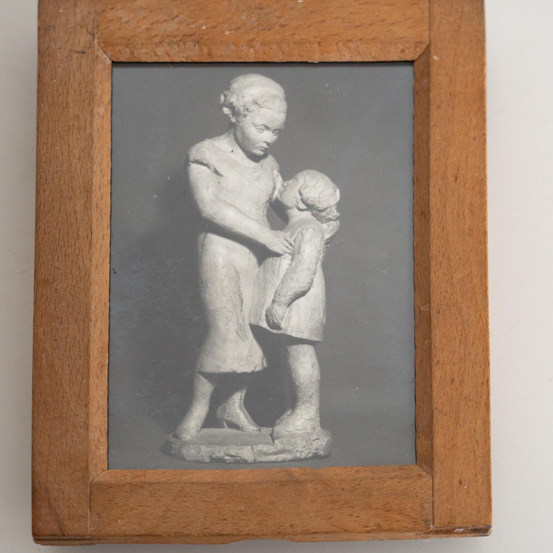 Espagnol Vintage Manolo Hugué Black White Photography of Sculpture  Circa 1960  Encadré en vente