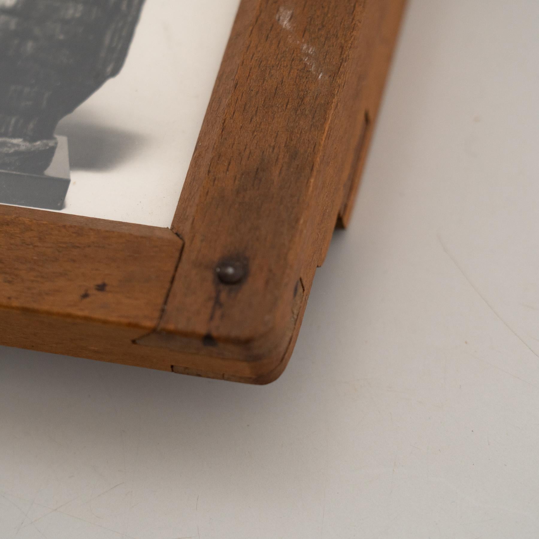 Vintage Manolo Hugué Schwarz-Weiß-Fotografie von Skulptur  CIRCA 1960  Gerahmt (Mitte des 20. Jahrhunderts) im Angebot