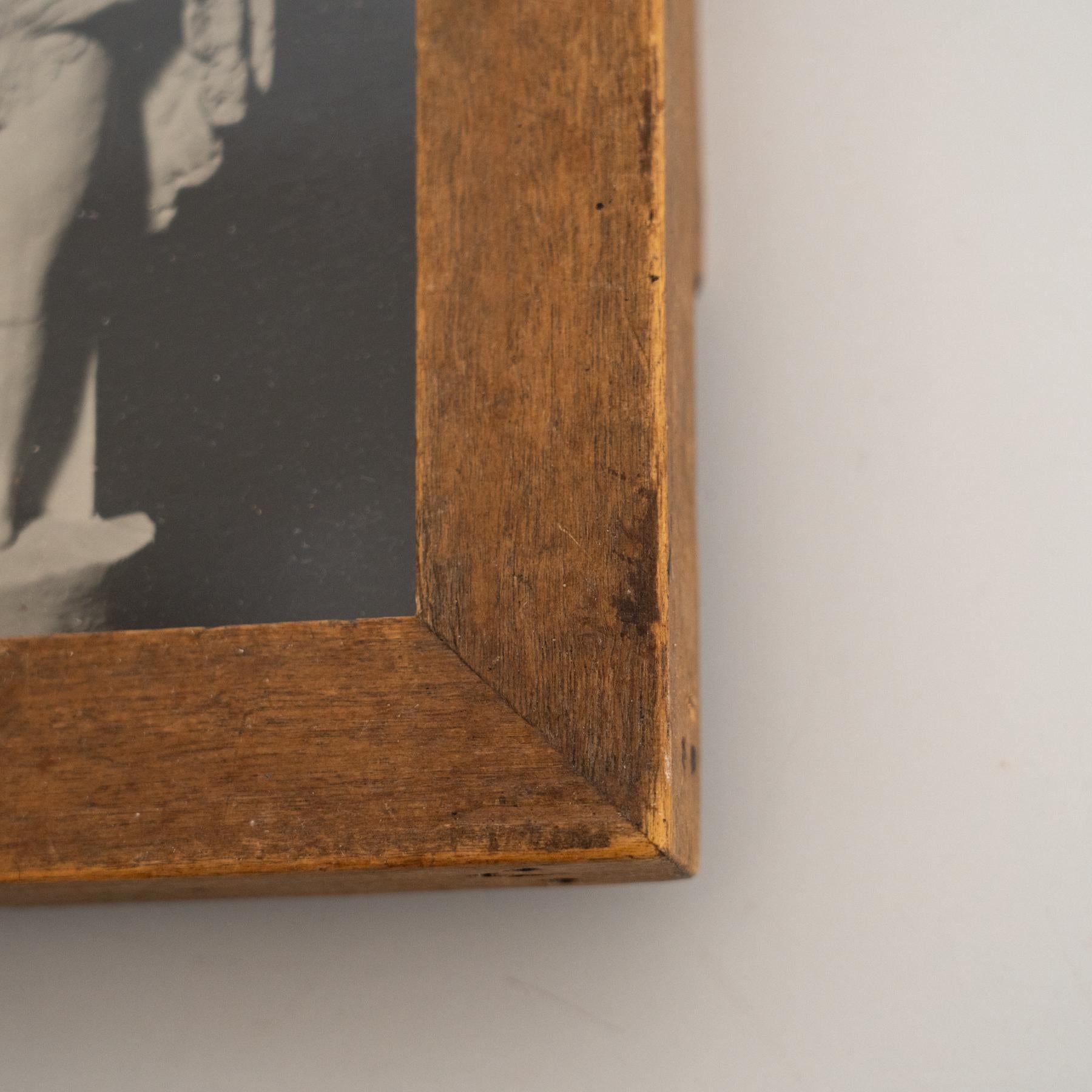 Vintage Manolo Hugué Schwarz-Weiß-Fotografie von Skulptur  CIRCA 1960  Gerahmt im Angebot 1